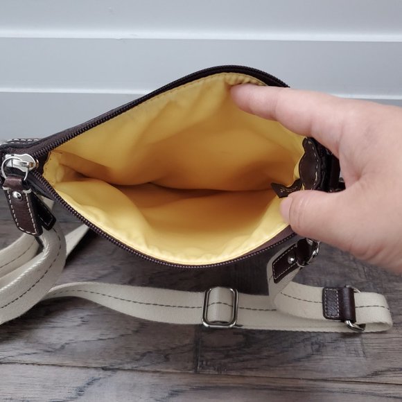 Coach Signature File Coated Canvas Crossbody Tan Brown Colour - Picture 4 of 5